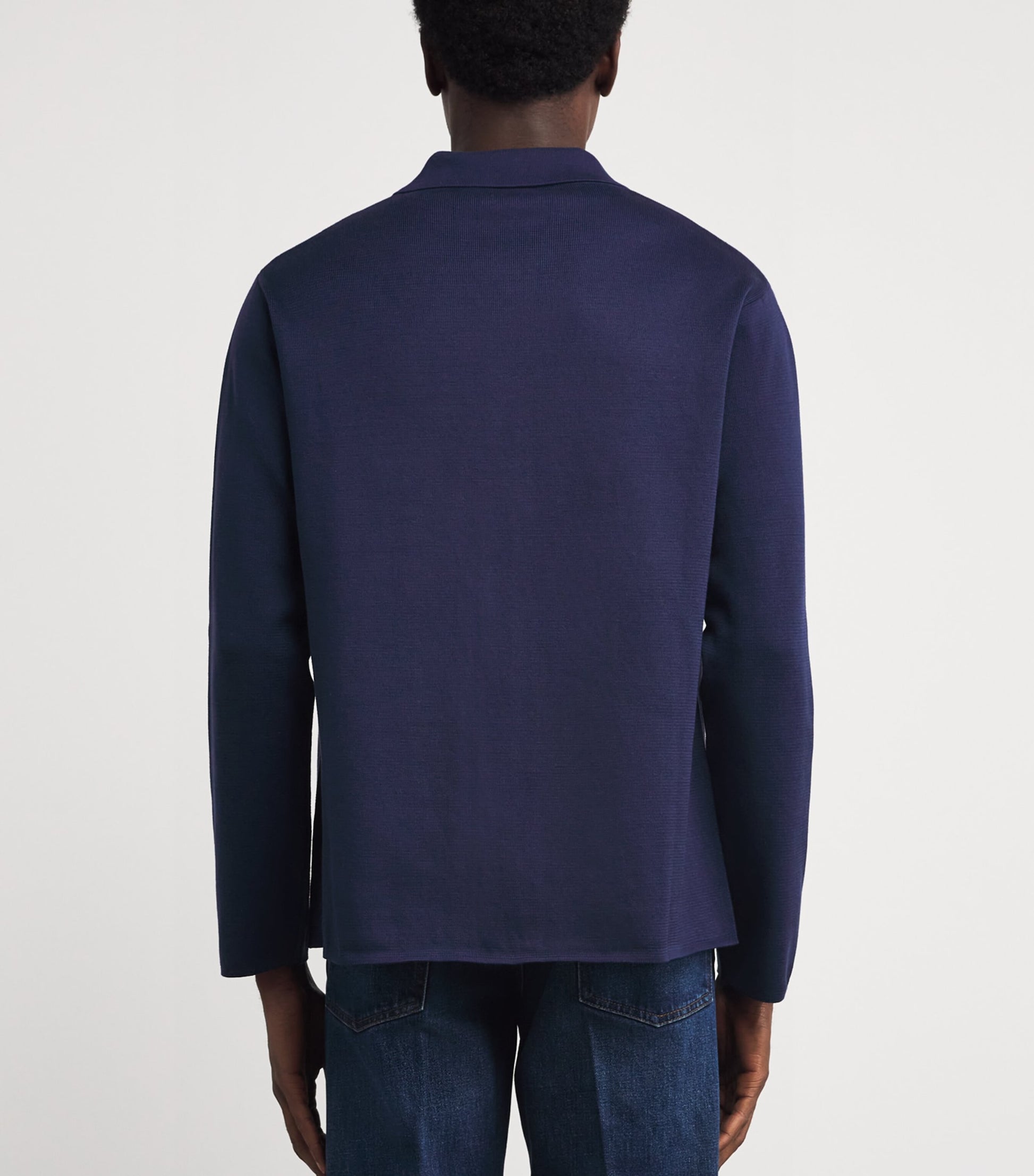 Navy Cotton Three-Pocket Overshirt