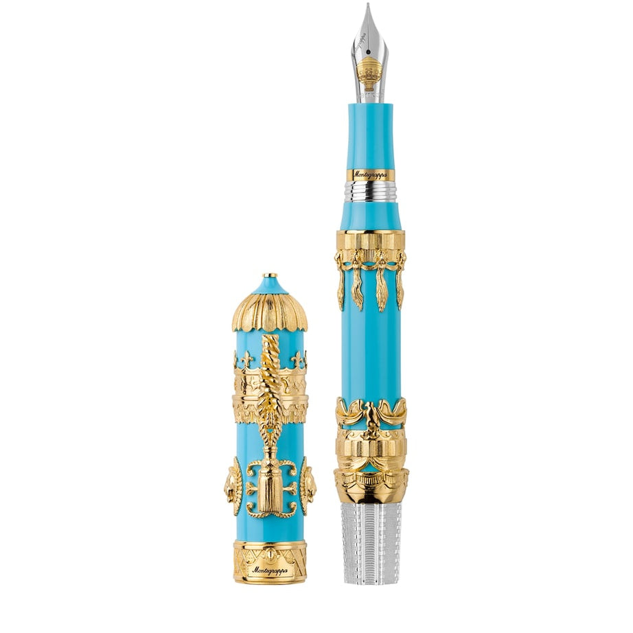 Resin and Yellow Gold Montgolfier Fountain Pen