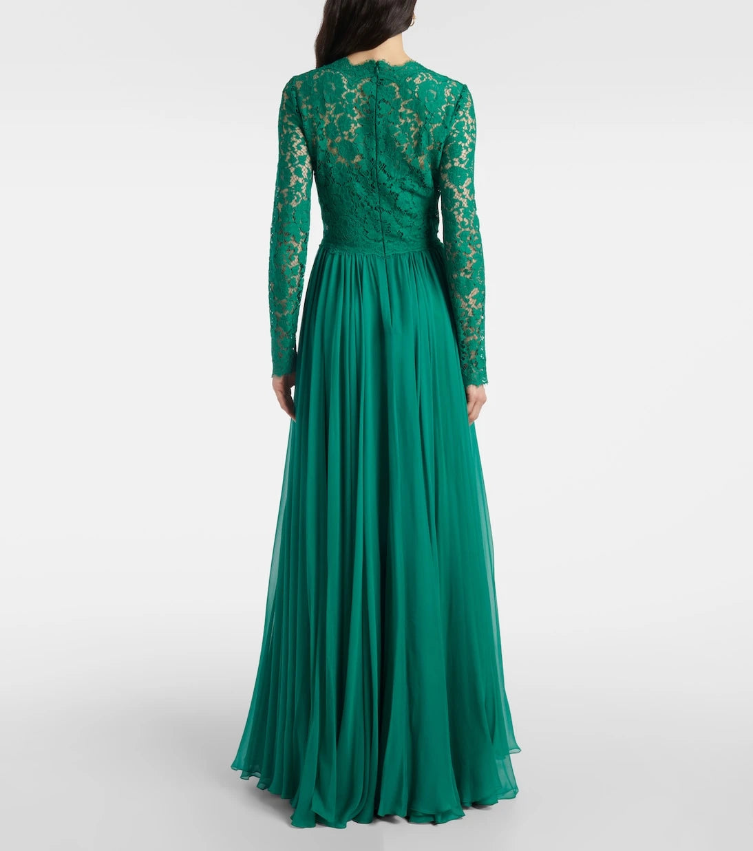 Dolce&Gabbana - Lace and silk-blend gown