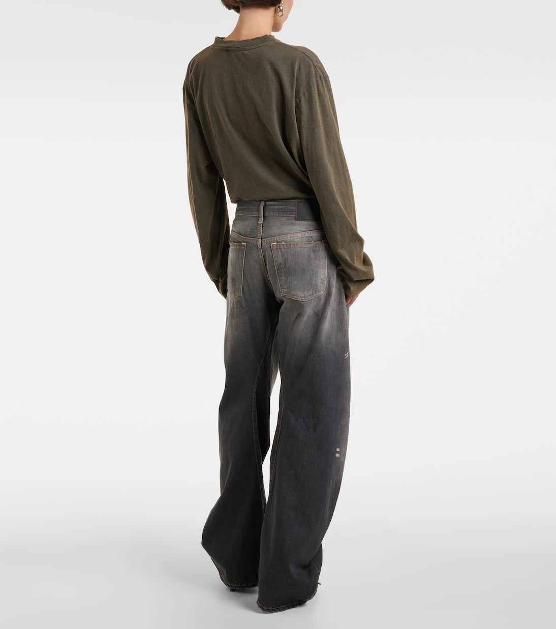 Acne Studios - 2006F distressed low-rise wide-leg jeans