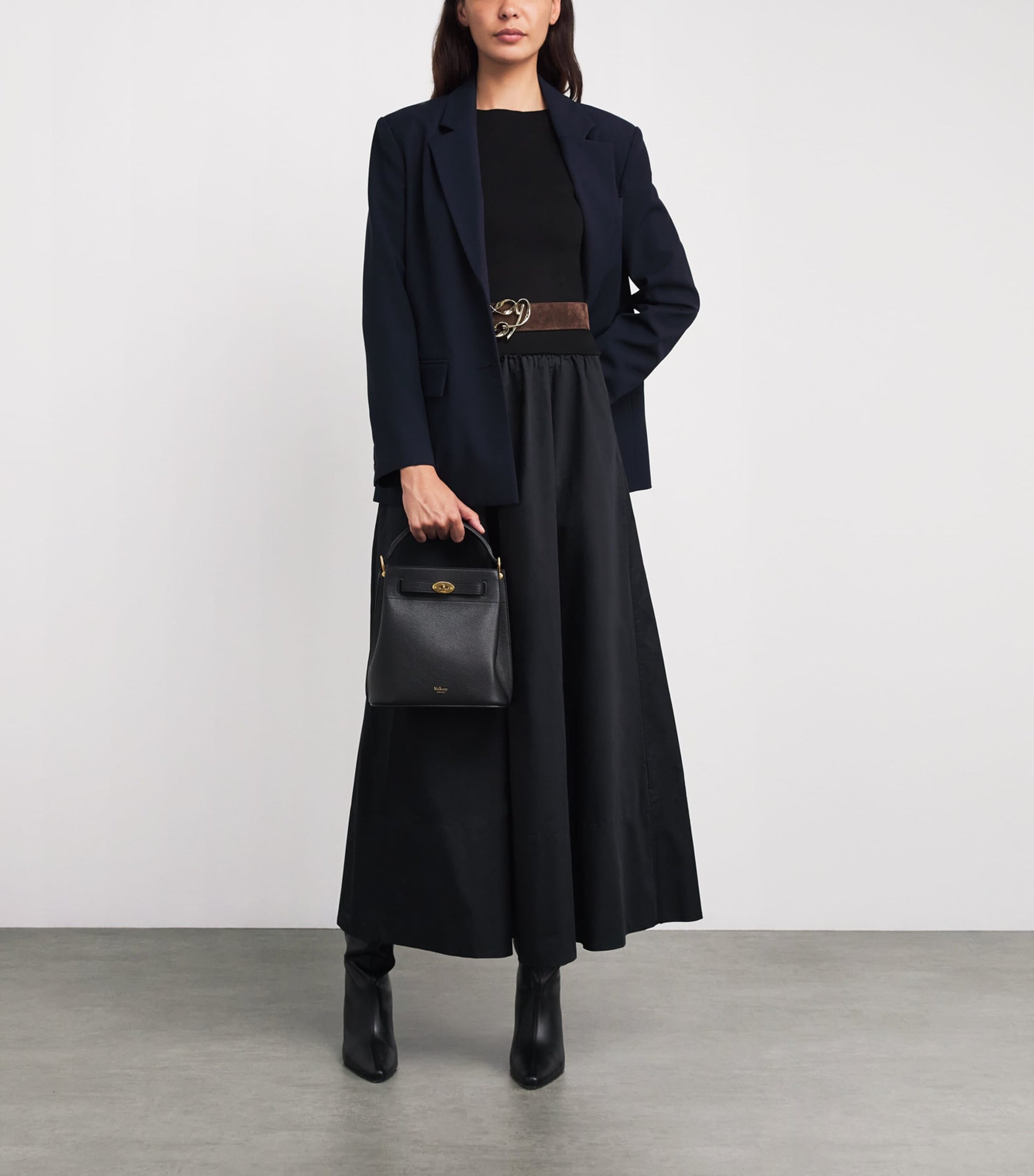 Claudie Pierlot Brown Suede Logo Belt