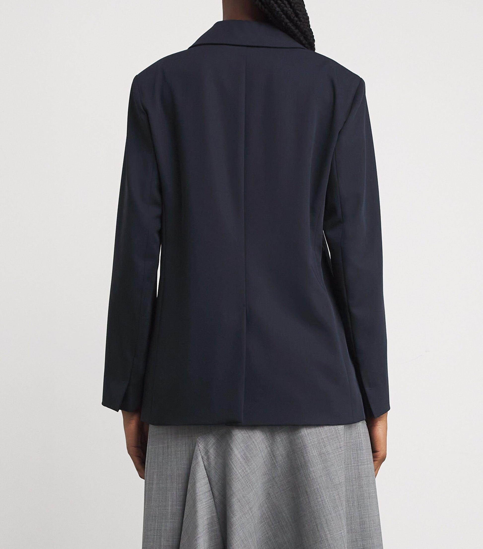 Max Mara Blue Wool Double-Breasted Blazer