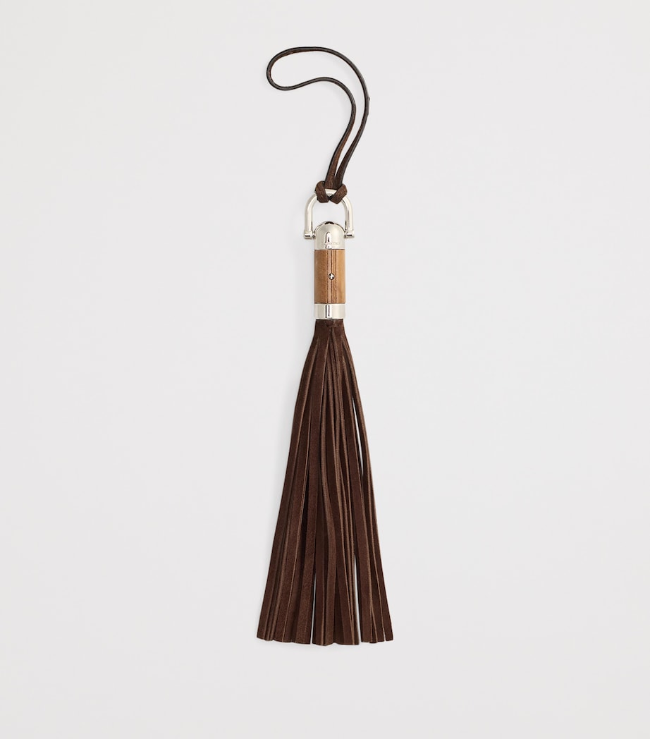Brown Suede The Ralph Tassel Bag Charm