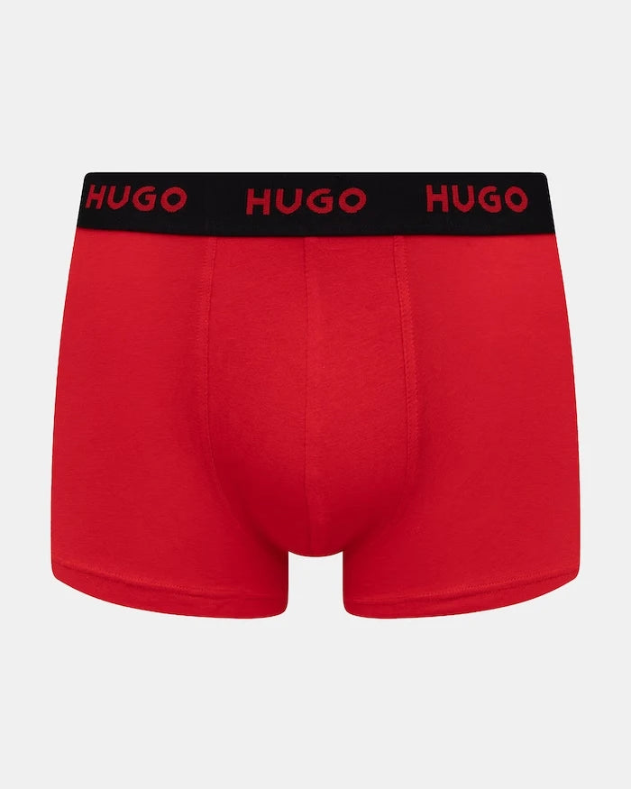 HUGO боксерки мъжки от памук с еластан TRIPLET DESIGN 3 броя