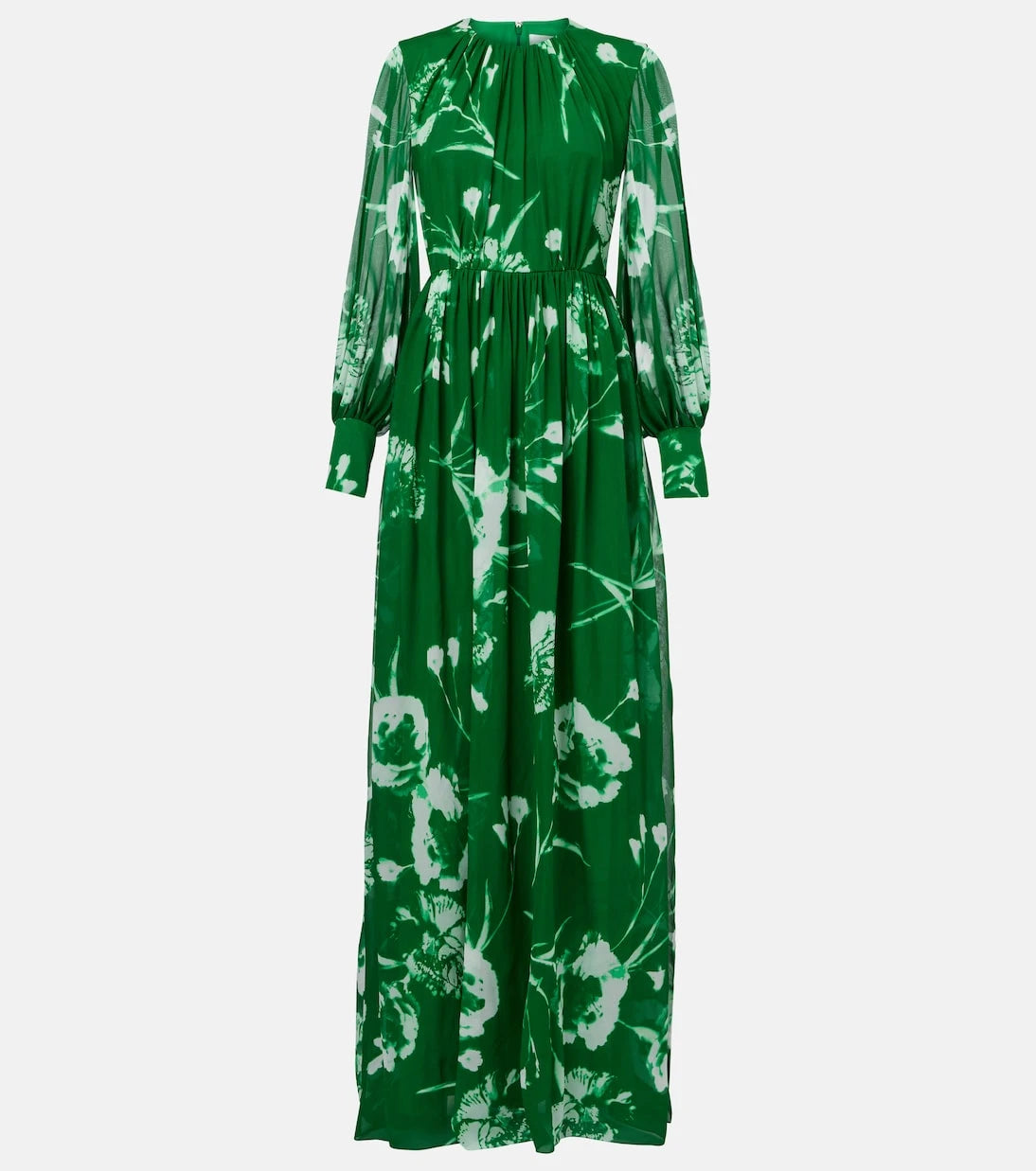 Erdem - Floral silk voile gown