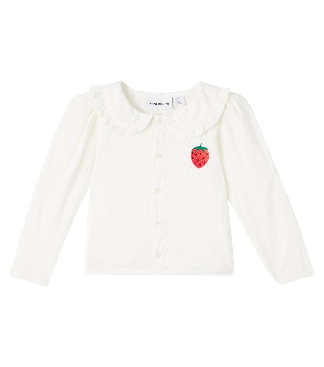 Mini Rodini - Broderie anglaise cotton shirt