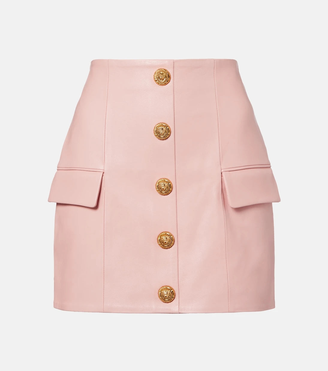 Balmain - Leather miniskirt