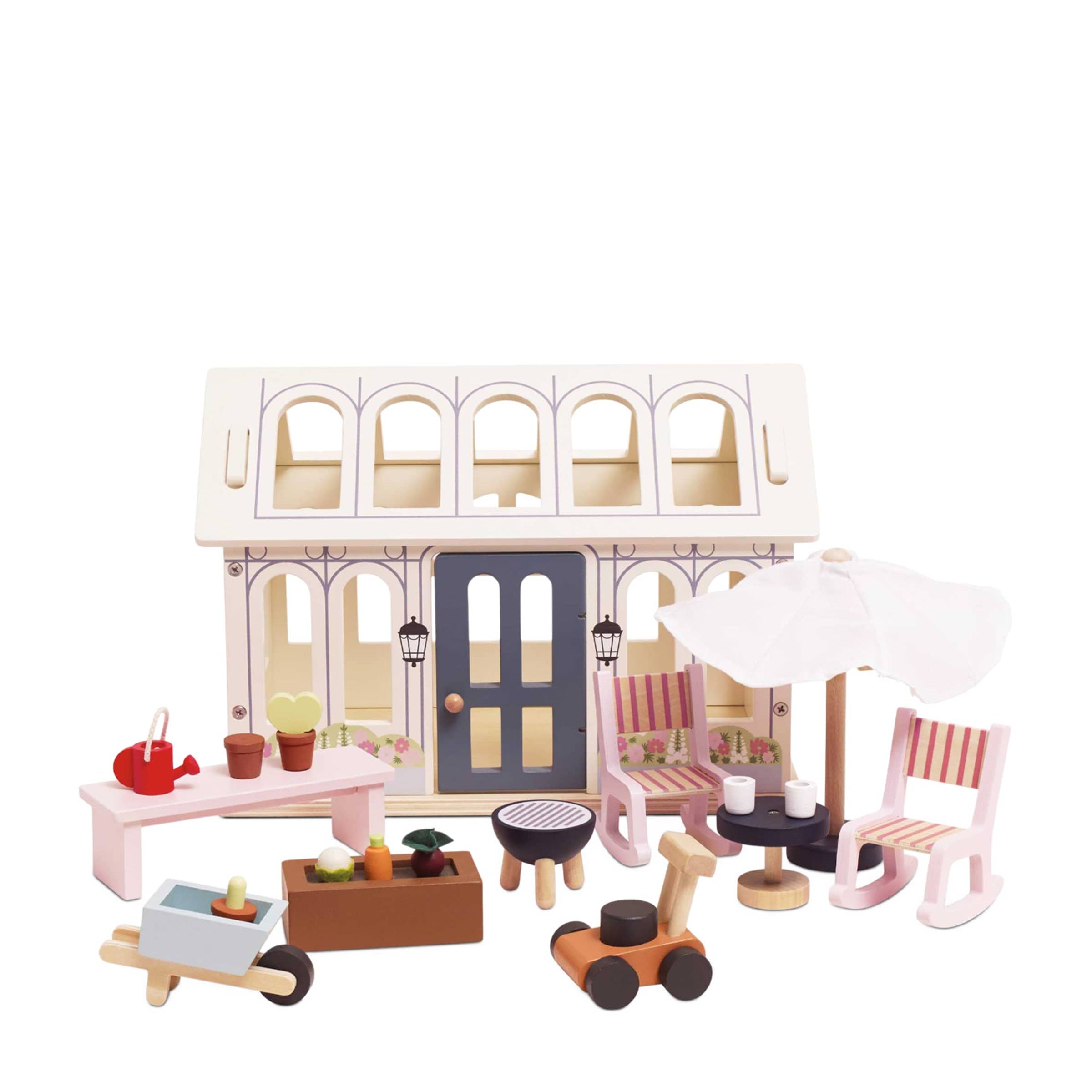 Wood Dollhouse Conservatory Extension Set