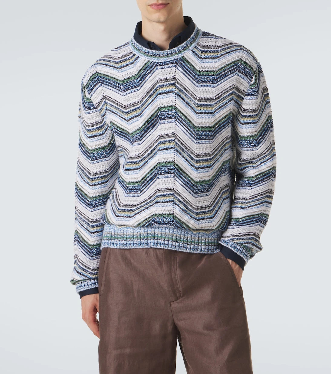Missoni - Wave wool and cotton-blend sweater