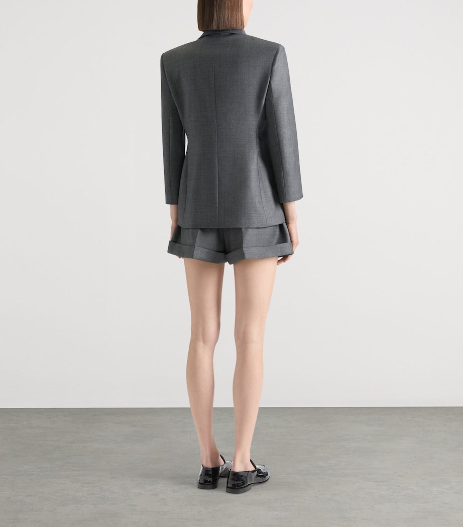 Givenchy Grey Wool Single-Breasted Jacket