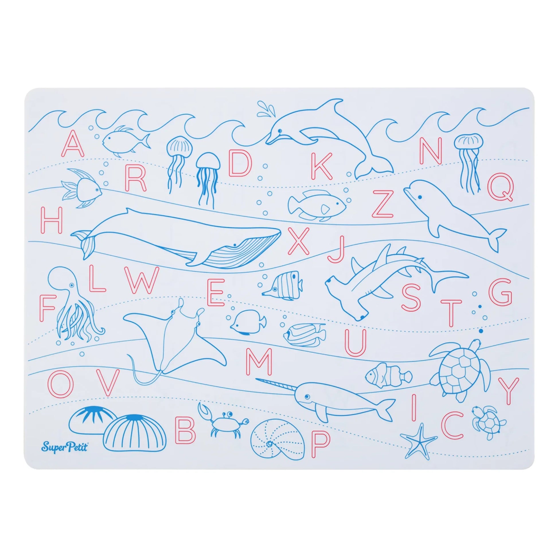 Superpetit - Alphabet coloring placemat