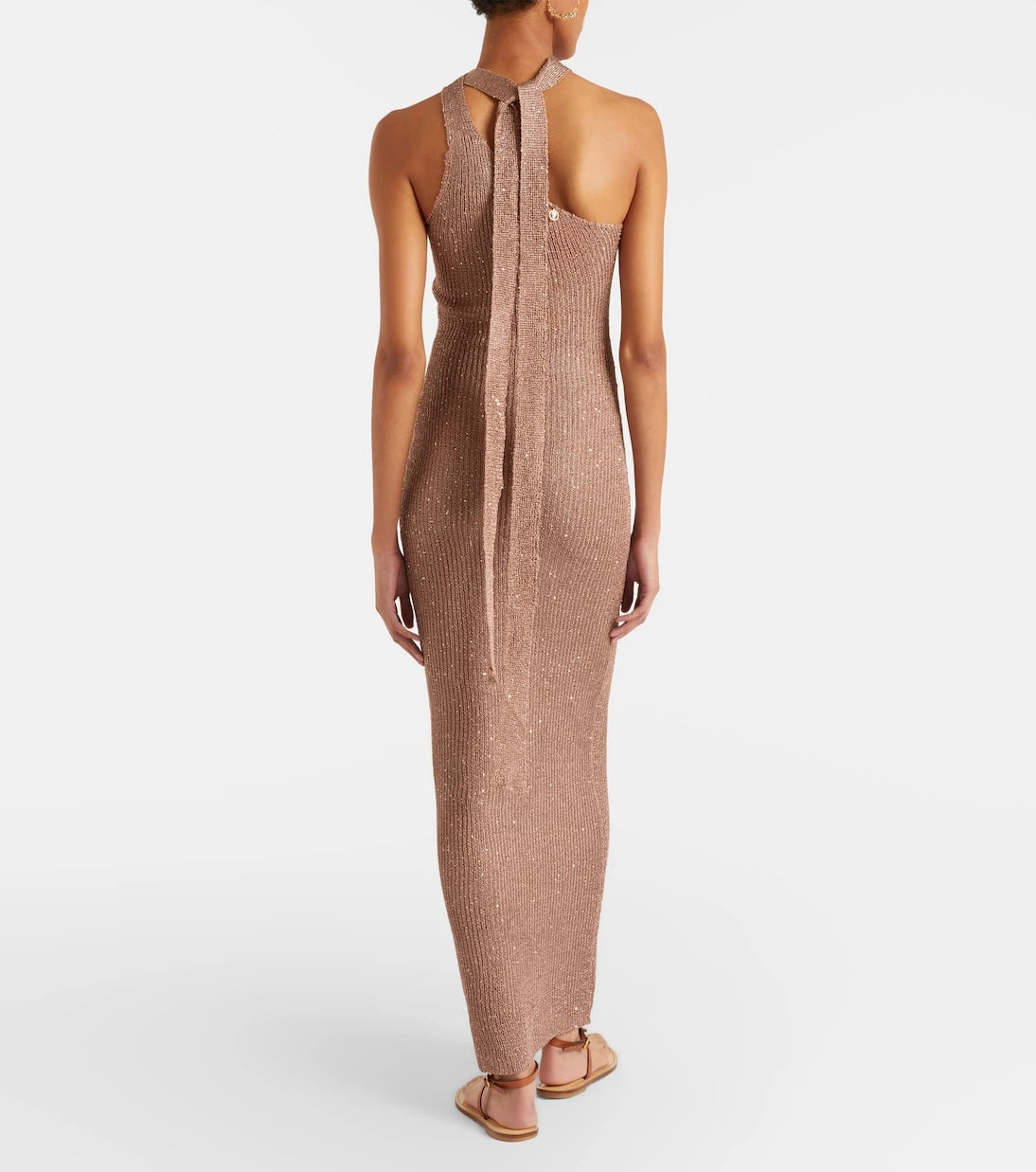 Bananhot - Aretha sequined one-shoulder maxi dress