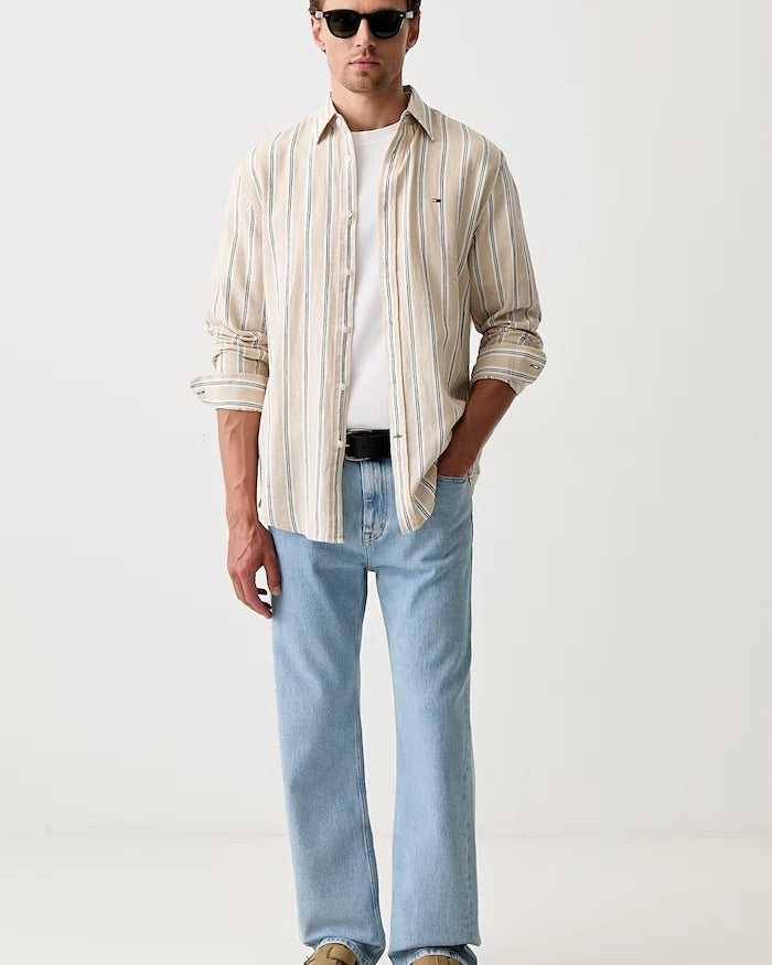 Tommy Jeans erkek keten gömlek