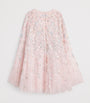 Needle & Thread Pink Embroidered Floral Dahlia Cape Dress (3-12 Years)