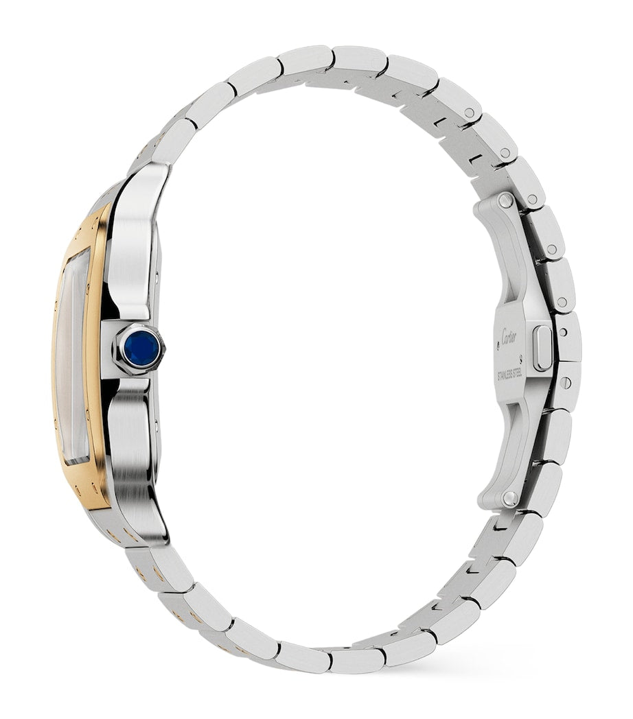 Stainless Steel and Yellow Gold Santos de Cartier Watch 39.8mm