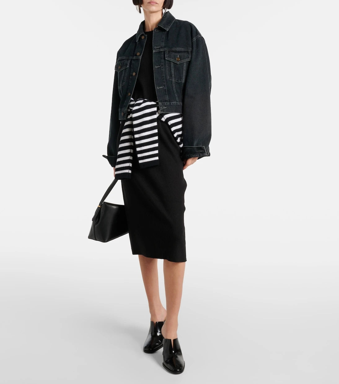 Vince - Ribbed-knit jersey midi dress