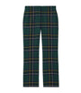 McQueen Blue Wool Tartan Tailored Trousers