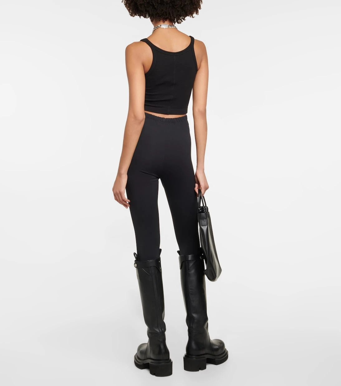 Wardrobe.NYC - x Hailey Bieber HB ribbed-knit jersey crop top