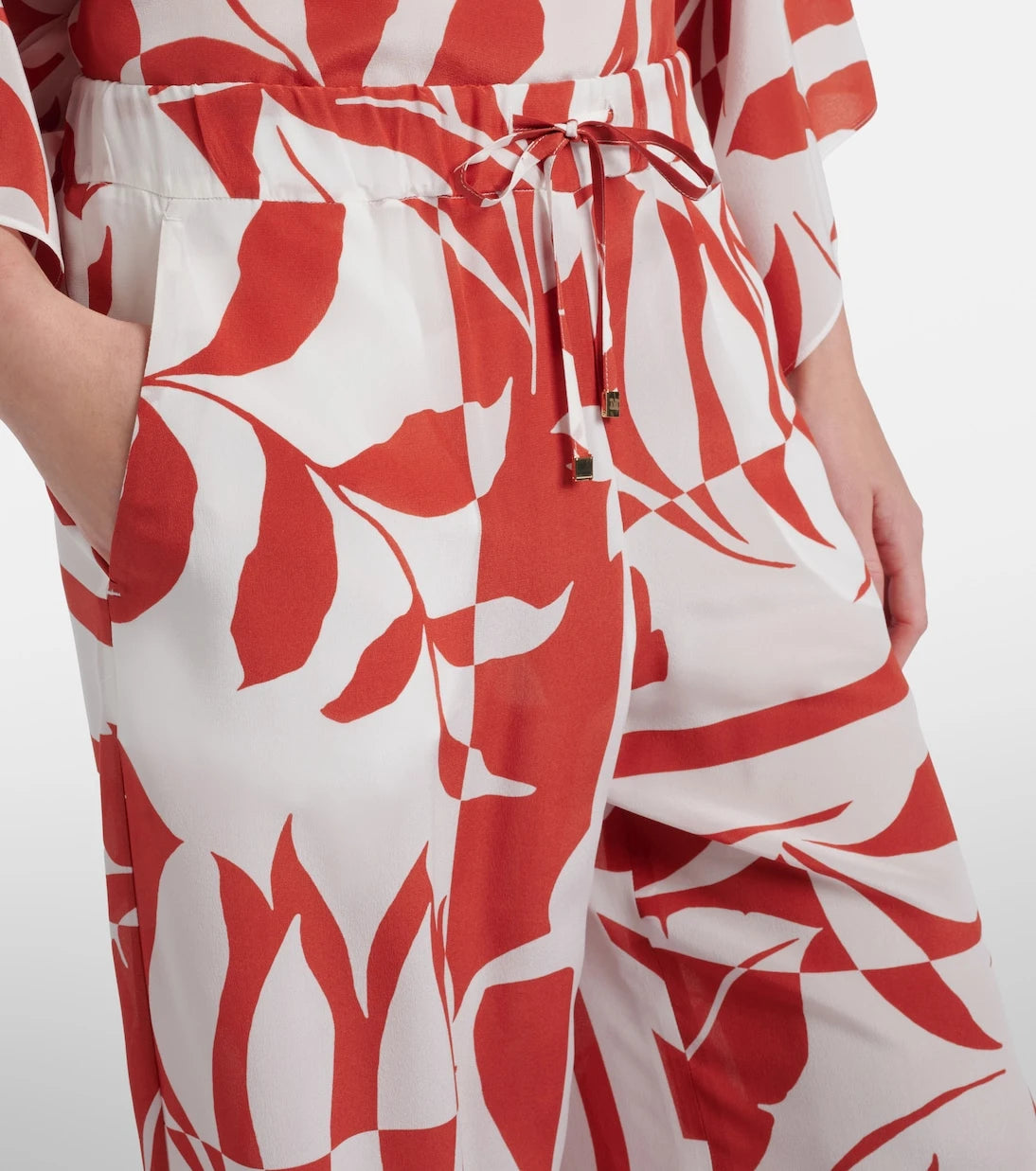 Max Mara - Voto printed silk wide-leg pants