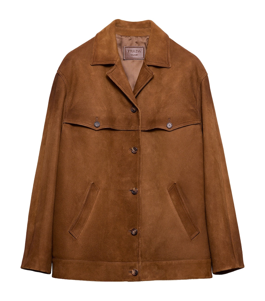 Brown Lambskin Suede Jacket