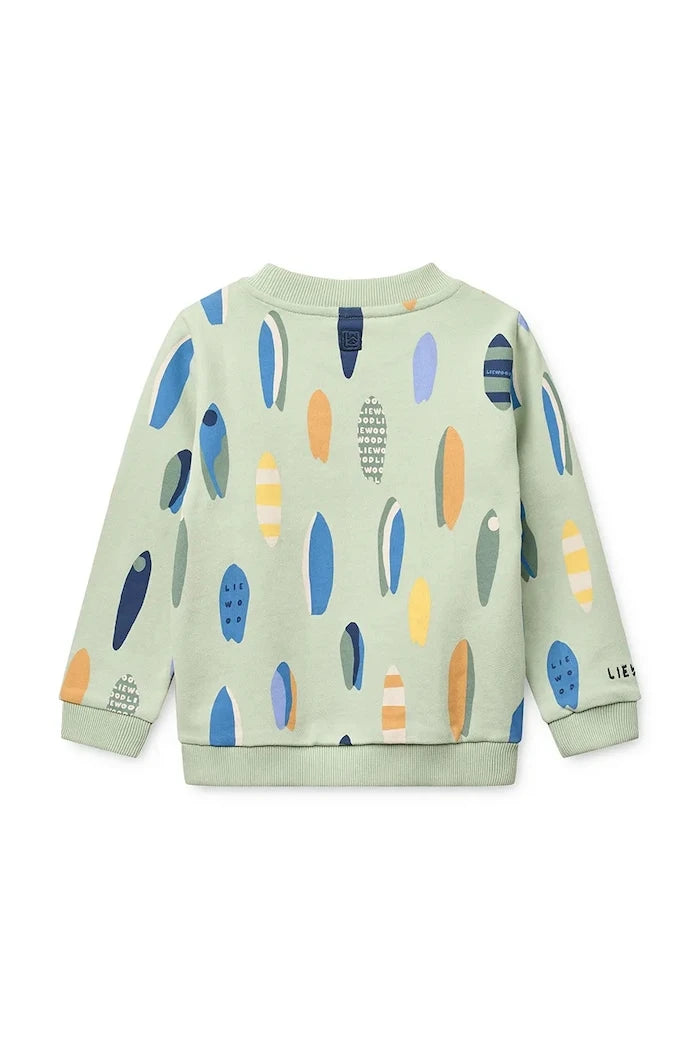 Liewood Thora Desenli Çocuk Pamuklu Sweatshirt