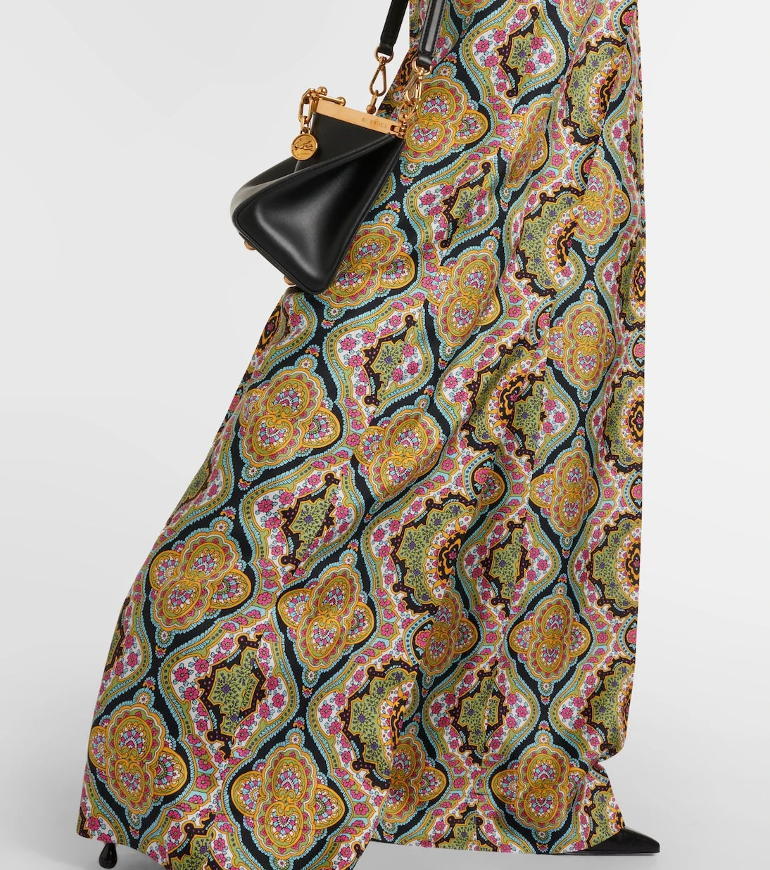 Etro - Printed silk wide-leg pants