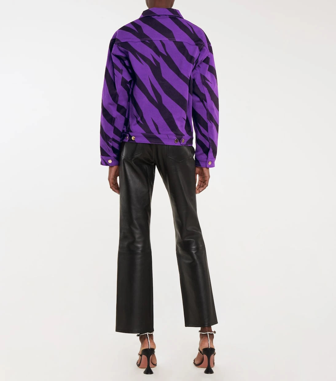 Alexandre Vauthier - Animal-print denim jacket