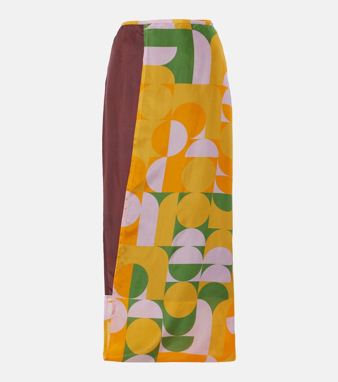 Dries Van Noten - Printed silk satin maxi skirt