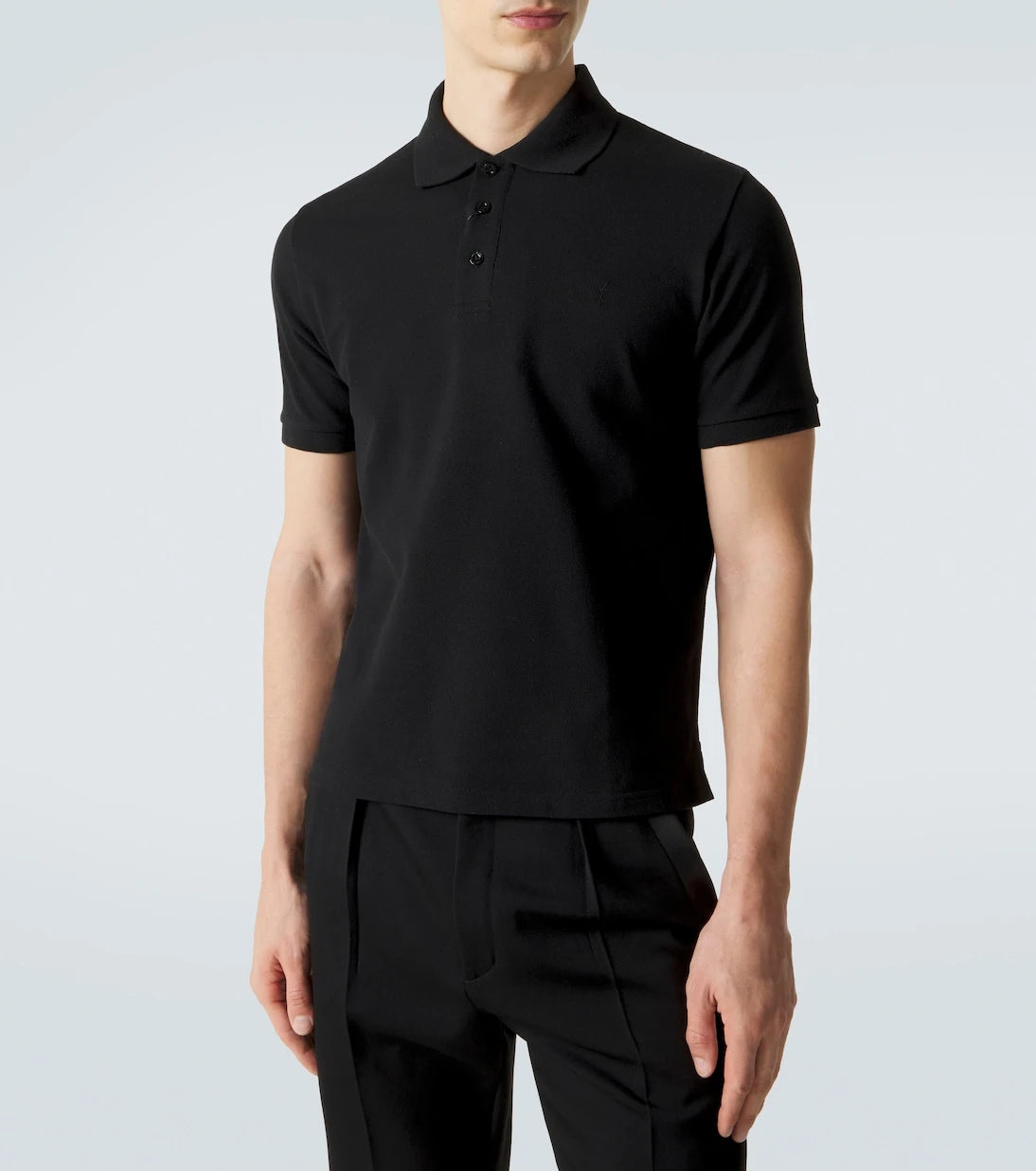 Saint Laurent - Cotton-blend polo shirt