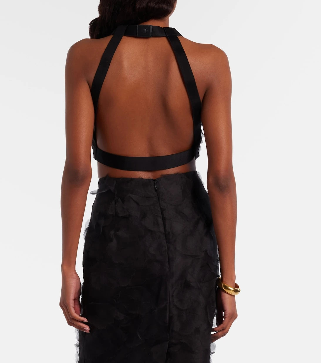Max Mara - Fumetto silk fil coupé crop top