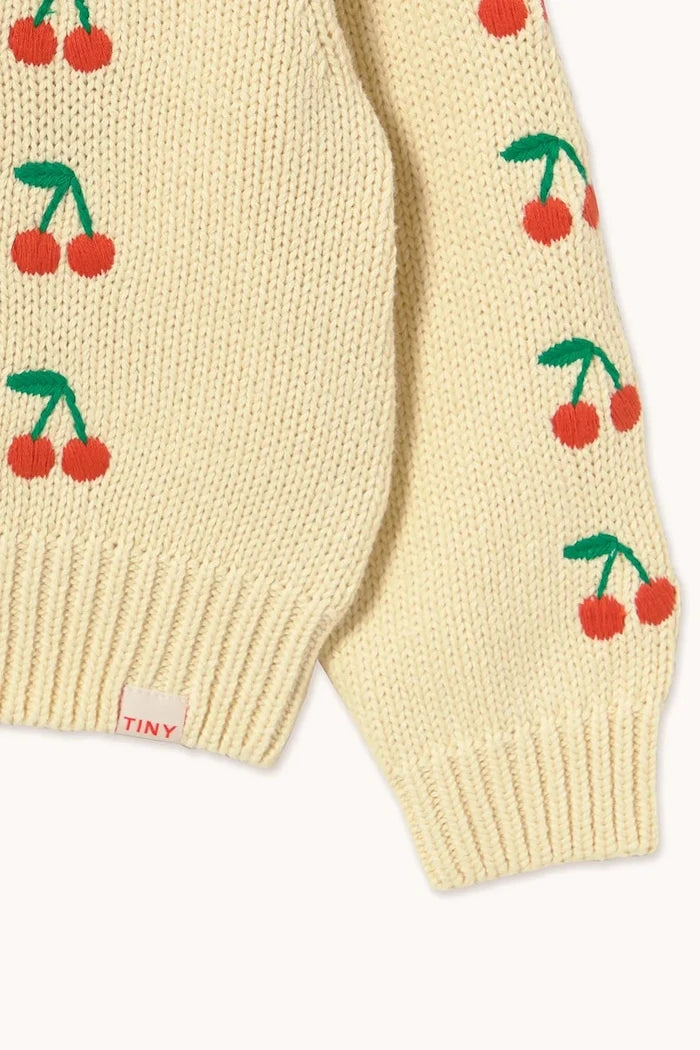 Детски памучен пуловер Tinycottons MINI CHERRIES SWEATER