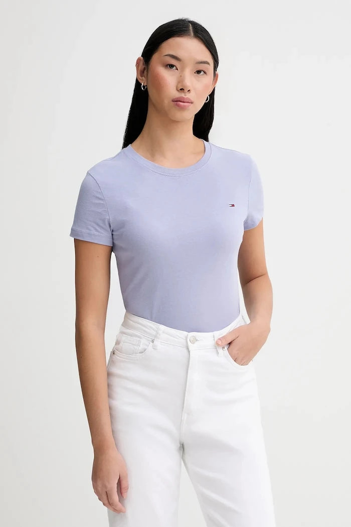 Tommy Jeans kadın pamuklu basic tişört