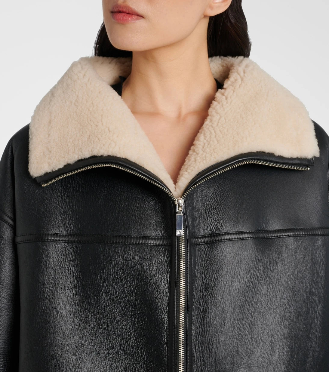 Toteme - Oversized shearling jacket