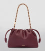 LOEWE Burgundy Leather Flamenco Purse