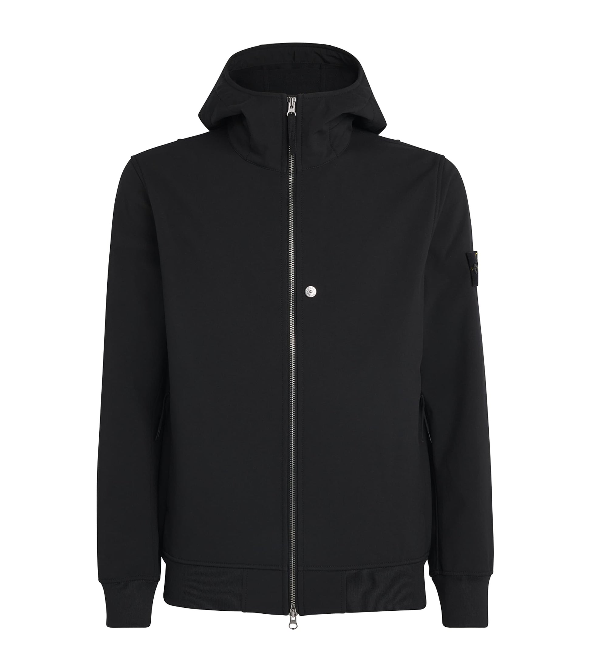 Stone Island Black Soft Shell Bomber Jacket