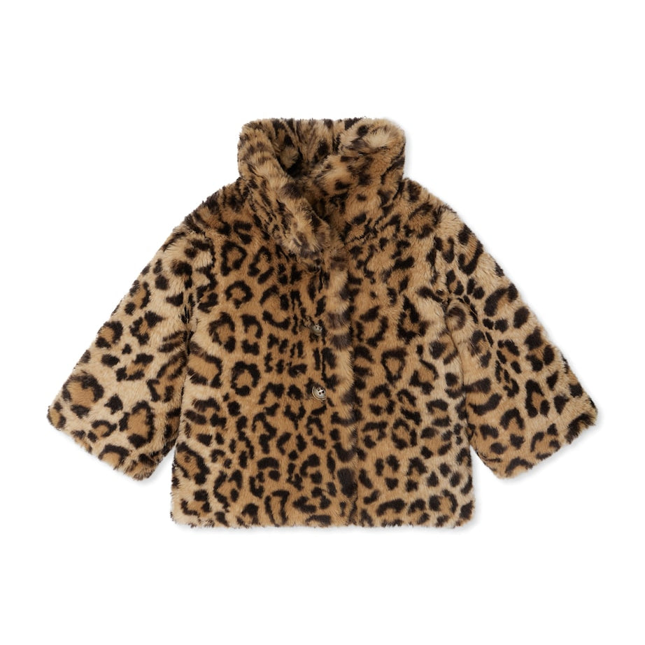 Faux Fur Leopard Coat (6-18 Months)