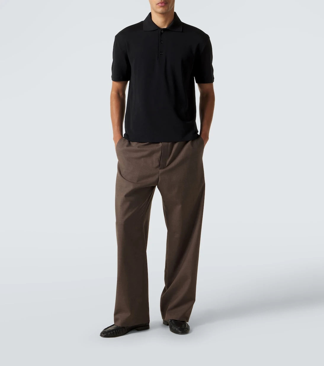 The Row - Mistral wool and silk polo shirt