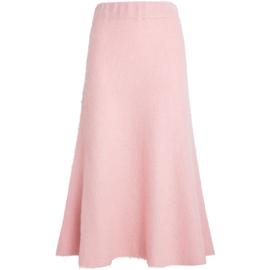 Fabiana Filippi Pink Wool-Mohair-Blend Midi Skirt