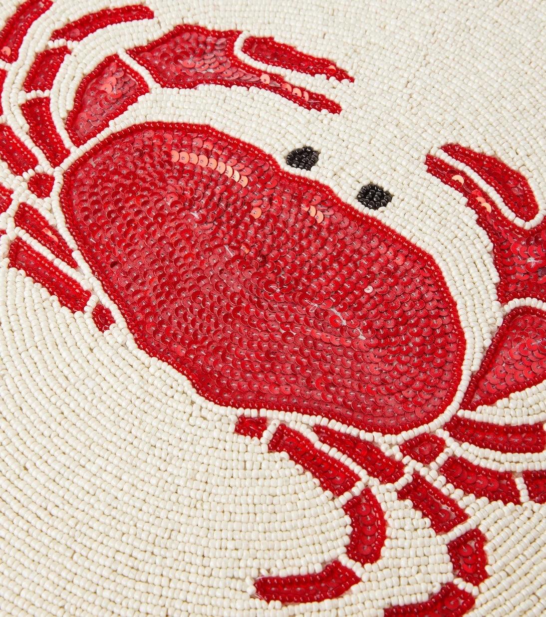 Les-Ottomans - Crab set of 2 beaded placemats