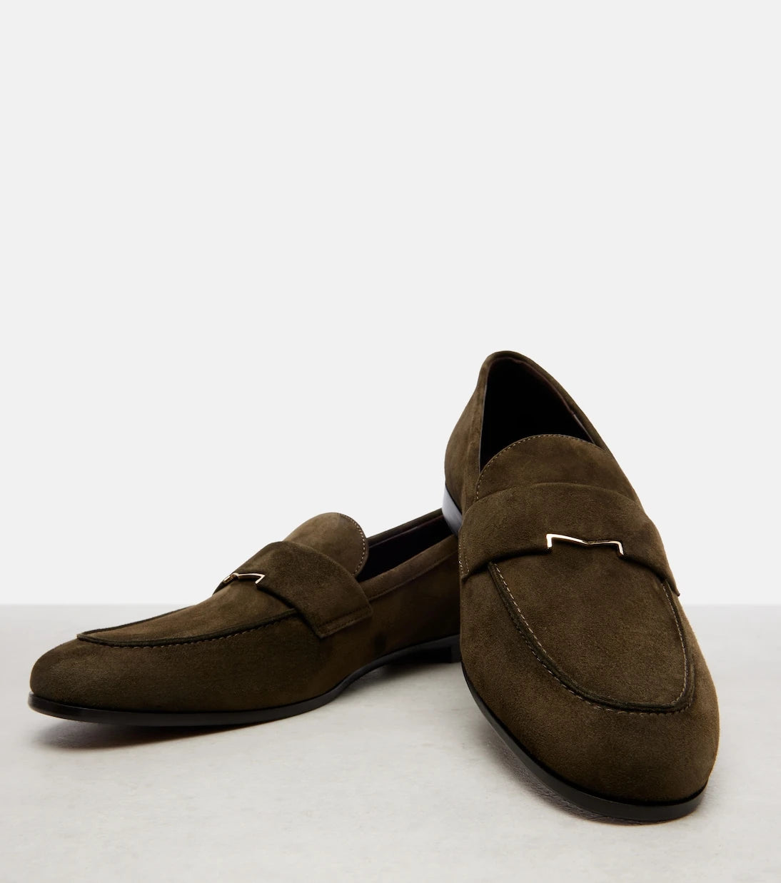 Max Mara - Embellished suede loafers