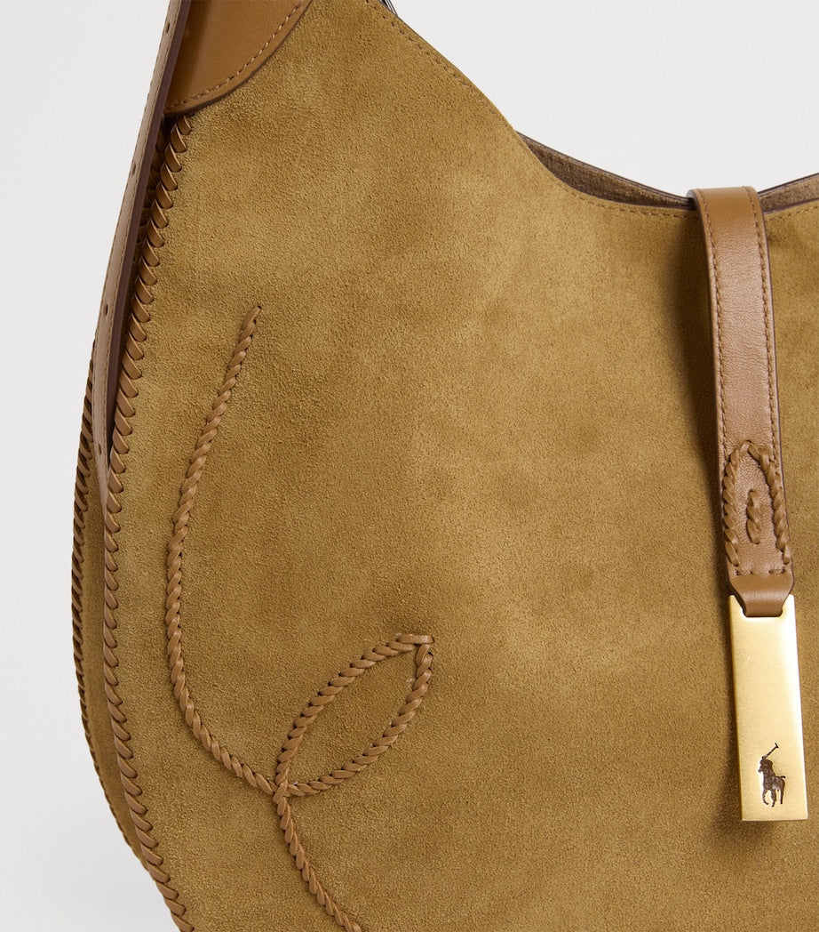 Medium Suede ID Shoulder Bag