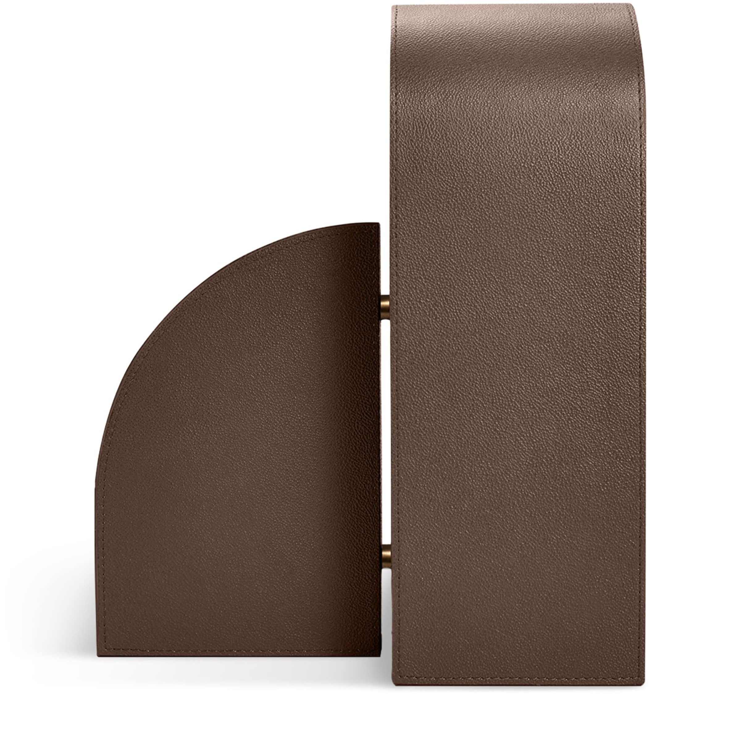 Leather Left Cubist Bookend