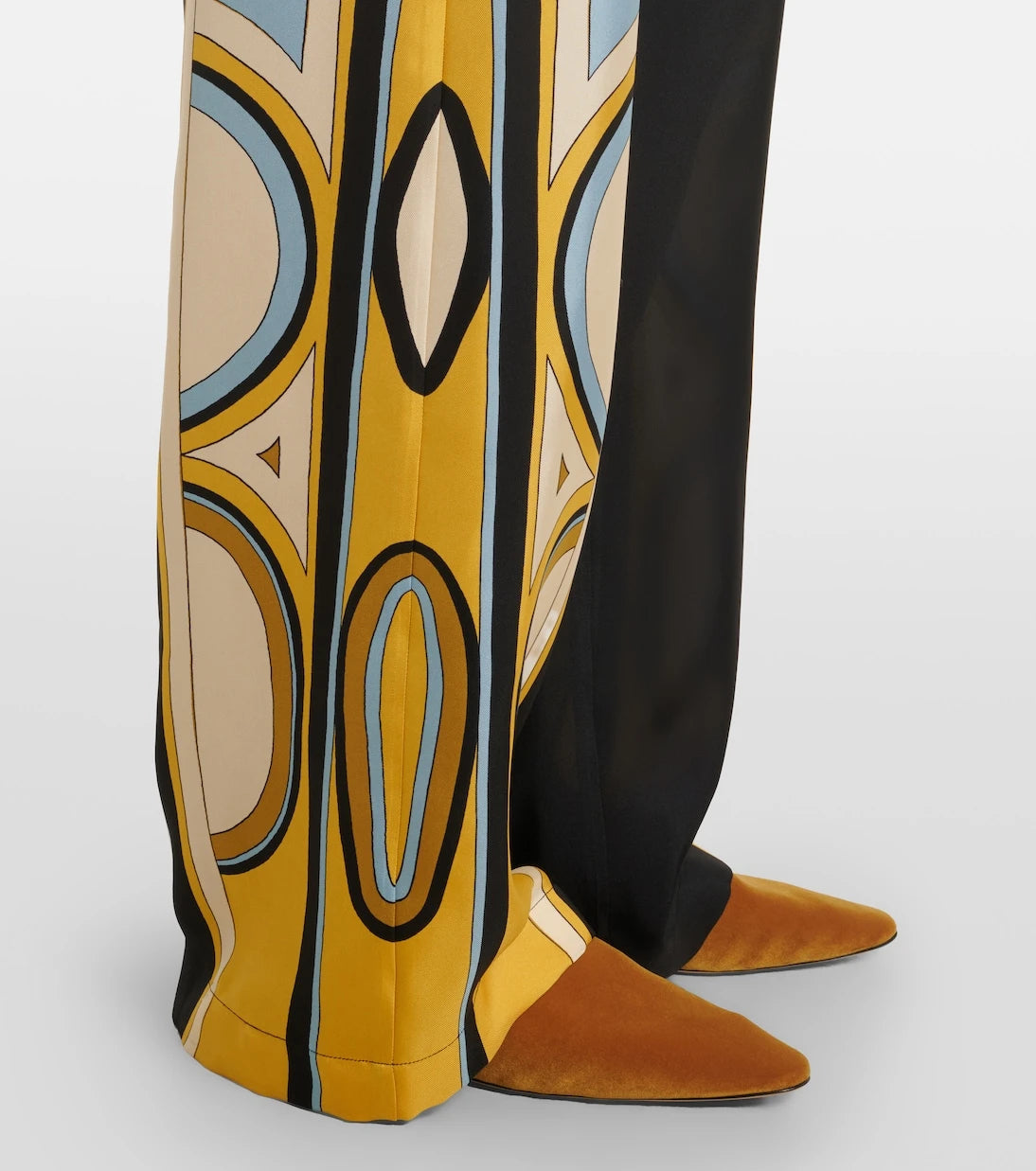 La DoubleJ - Club printed silk twill wide-leg pants