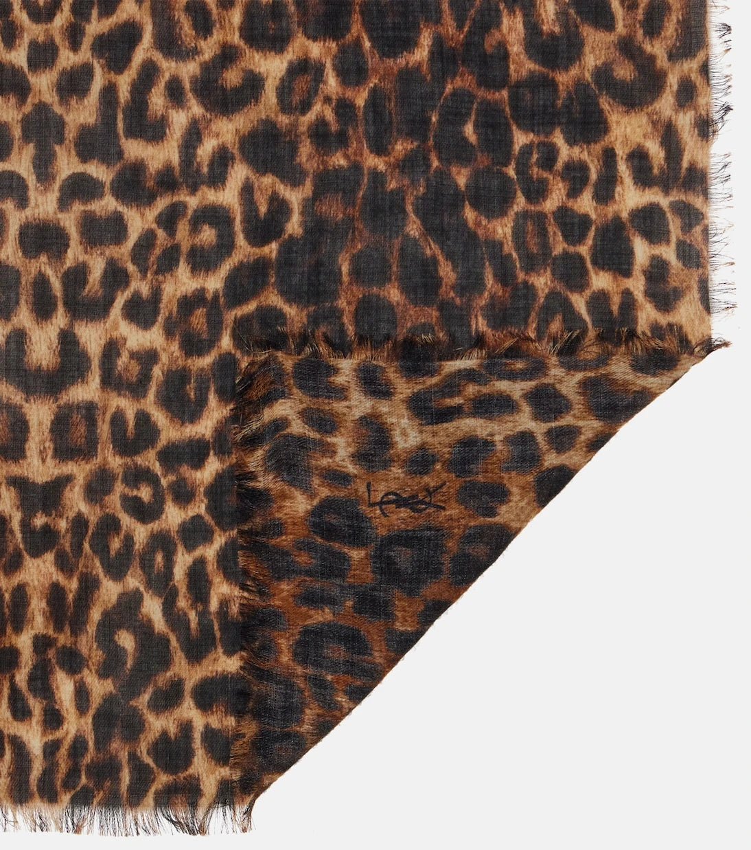 Saint Laurent - Leopard-print wool scarf