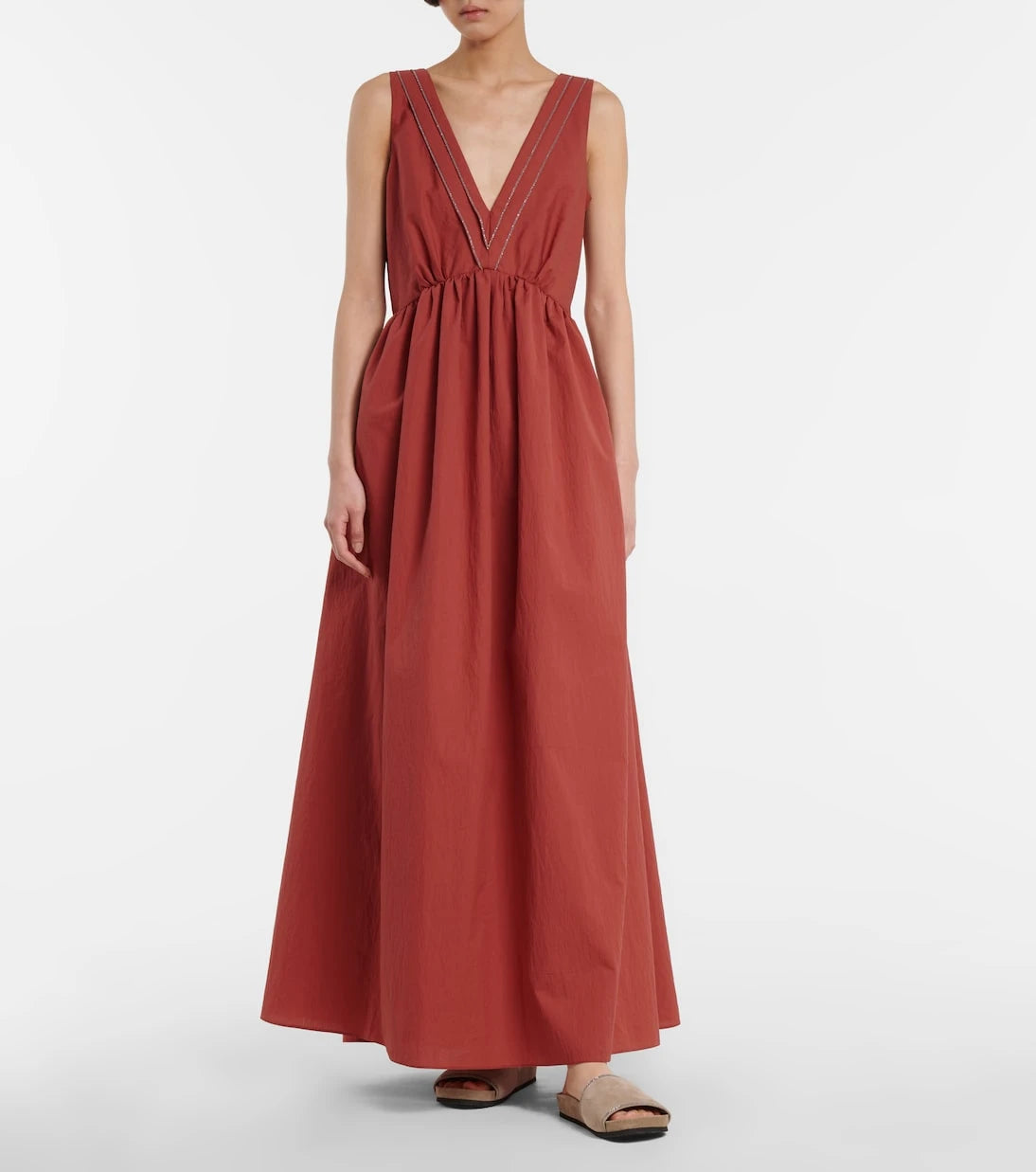 Brunello Cucinelli - Cotton-blend maxi dress