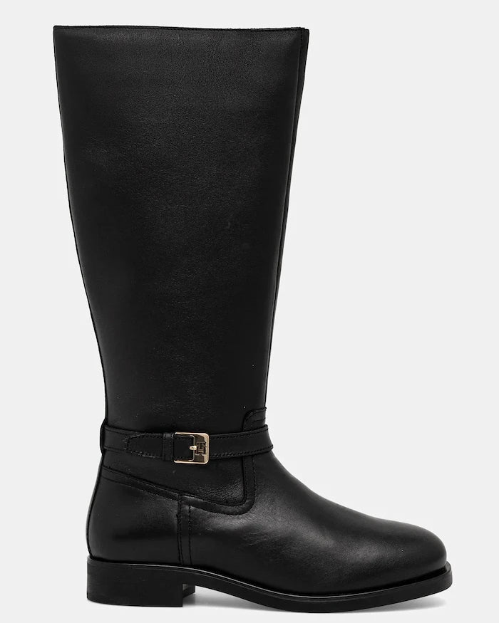 Tommy Hilfiger TH BUCKLE RIDING LTHR LONG BOOT Deri Çizme