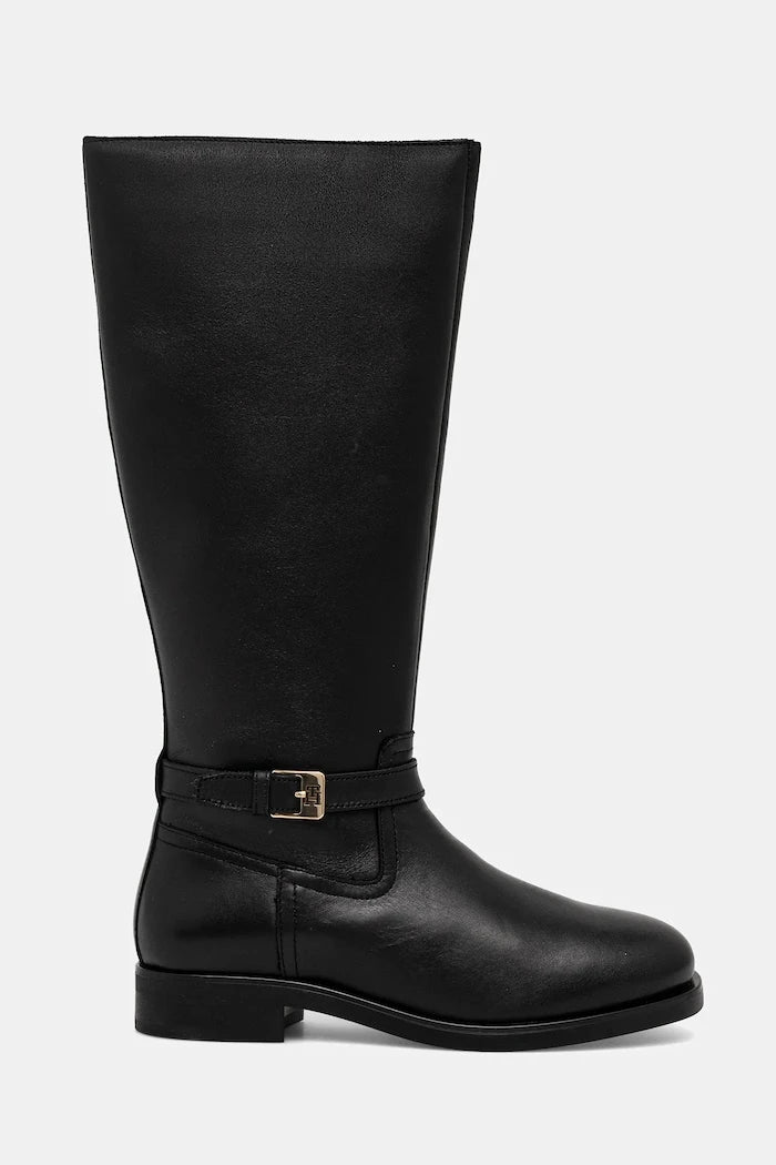 Tommy Hilfiger TH BUCKLE RIDING LTHR LONG BOOT Deri Çizme