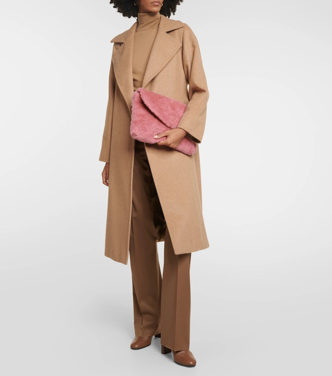 Max Mara - Alpaca, wool, and silk teddy clutch