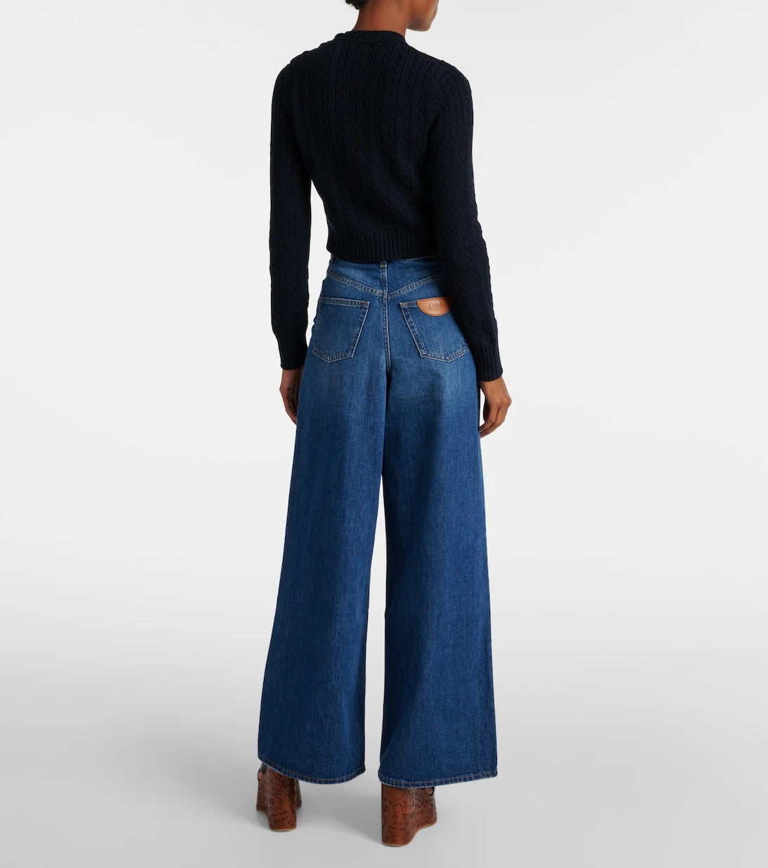 Chloé - Cropped cable-knit cotton sweater