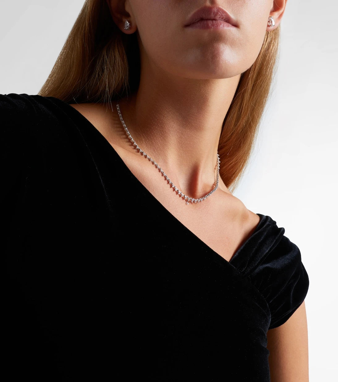 Persée - 18kt white gold tennis necklace with diamonds